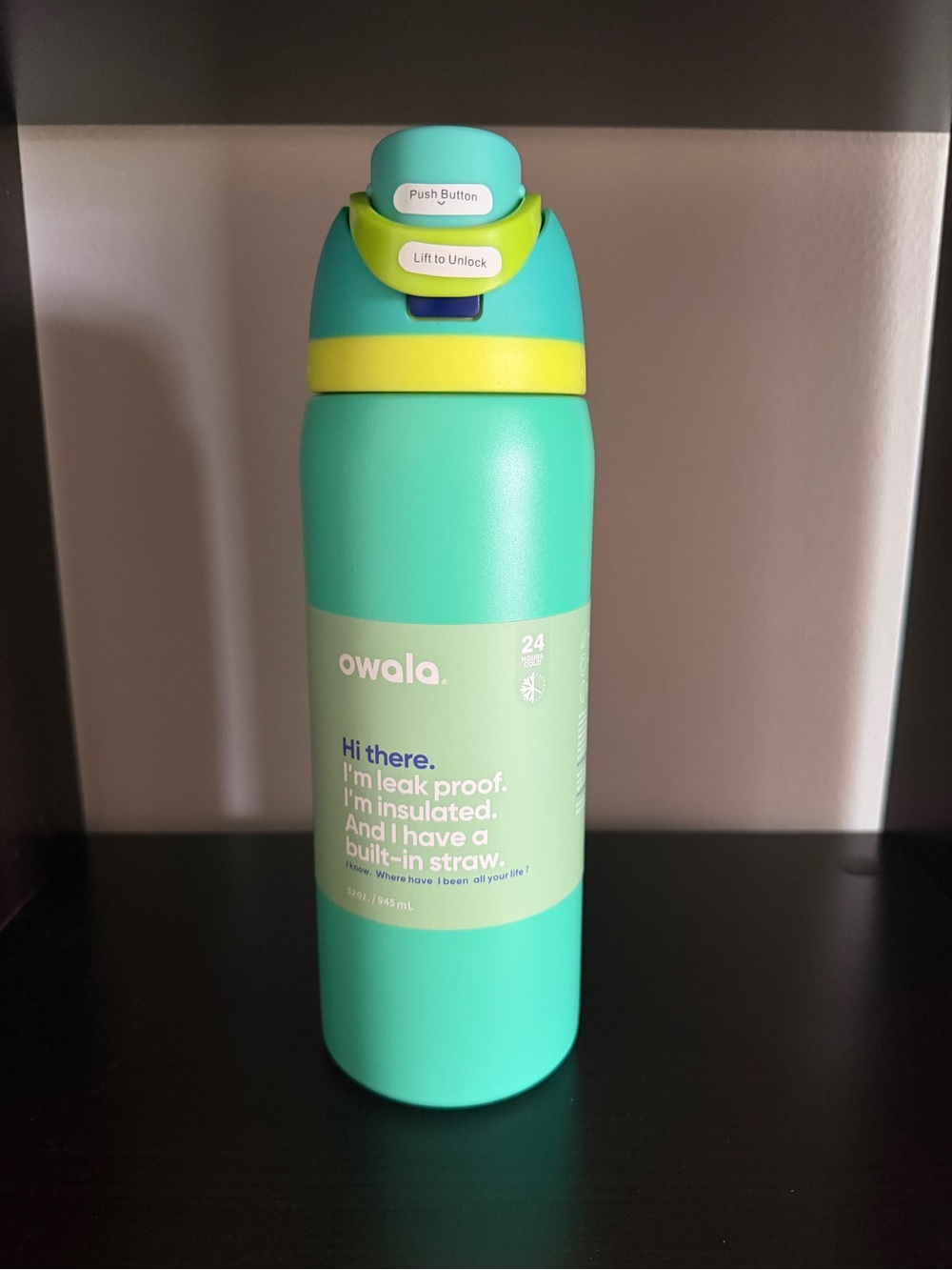 Owala 32oz free-sip insulated stainless steel water bottle Mint Green